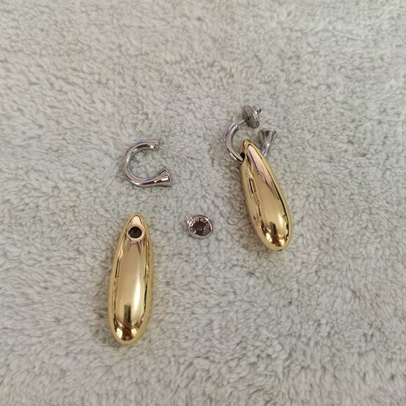 Bottega Veneta Sterling Silver Butterfly Clasp Earrings - Picture 4 of 8